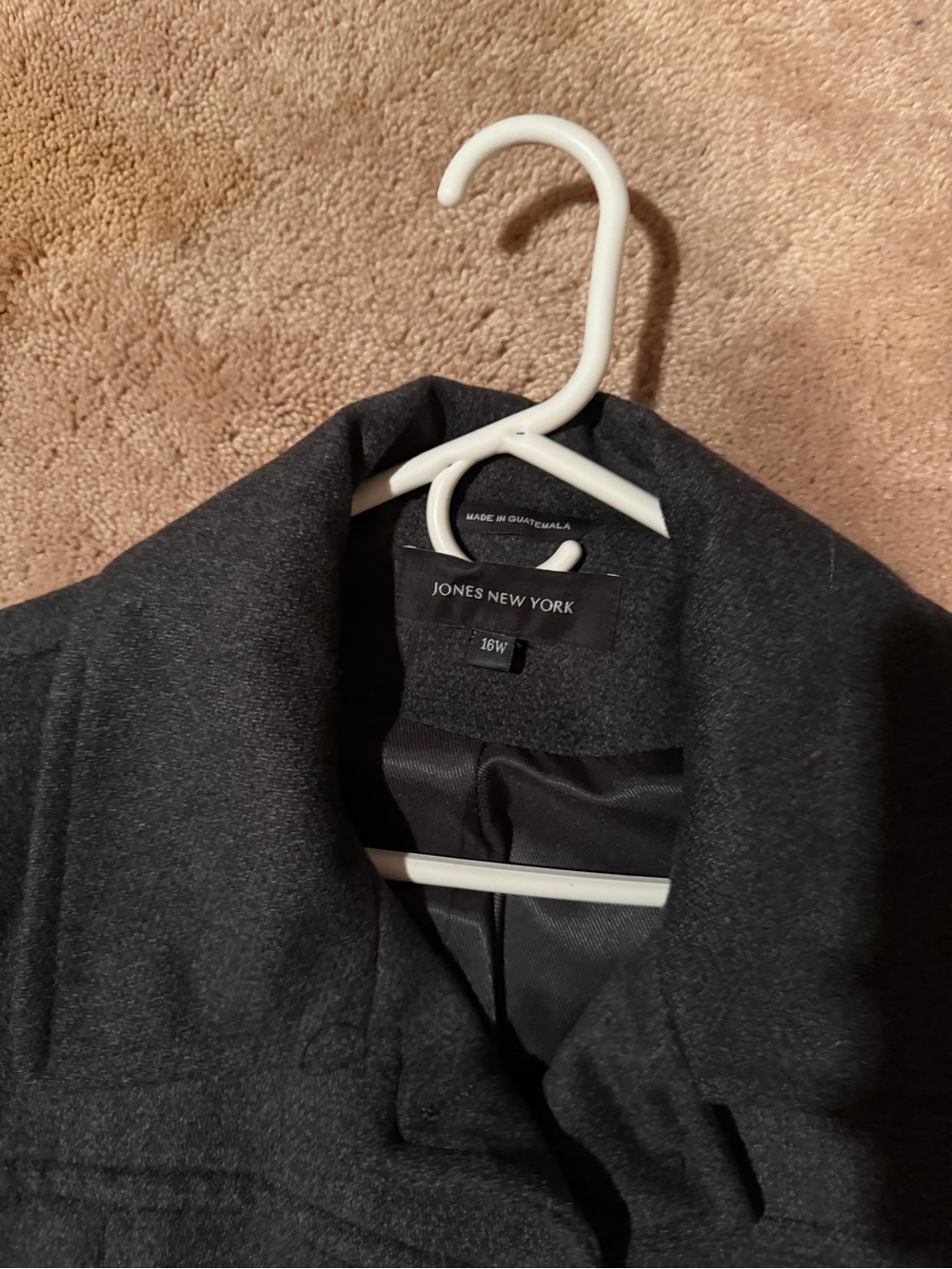 Jones New York Charcoal Gray Pea Coat